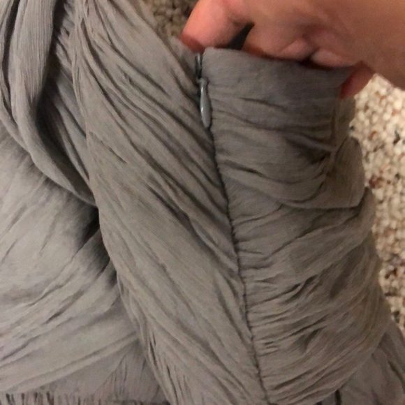 J Crew Kylie grey one shoulder bridesmaid dress - Picture 7 of 10